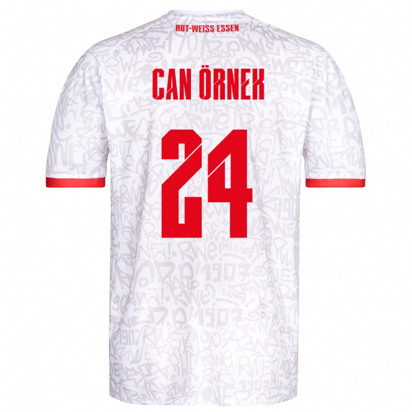 גברים Eray Can Örnek #24 לבן אדום ג'רזי ביתית 2025/26 חולצה קצרה