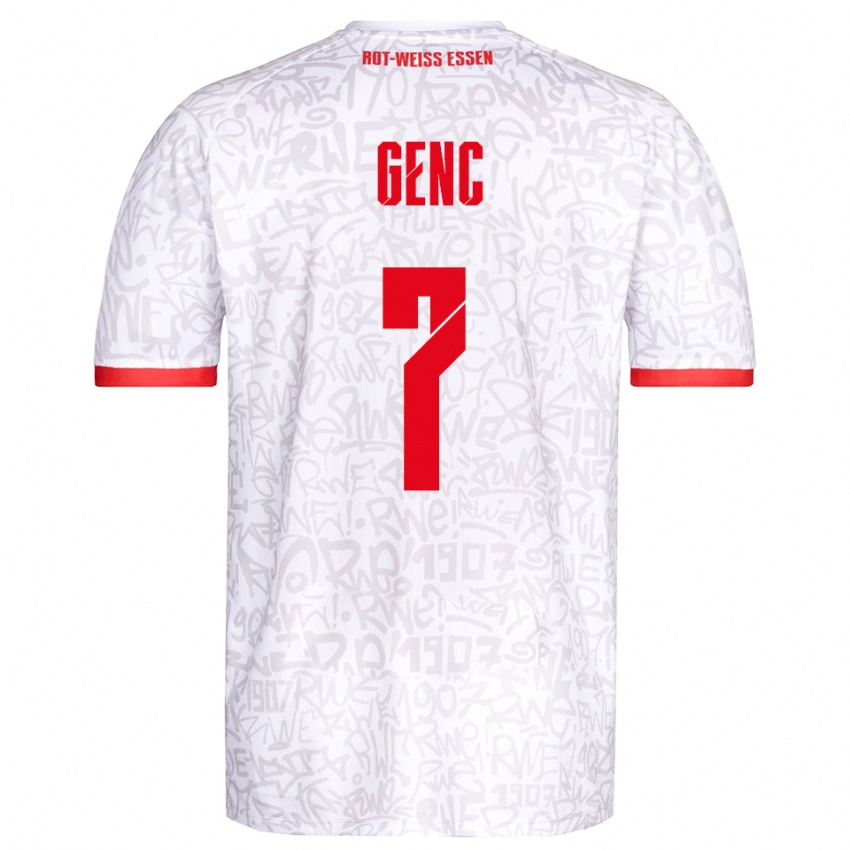 גברים Mert Genc #7 לבן אדום ג'רזי ביתית 2025/26 חולצה קצרה