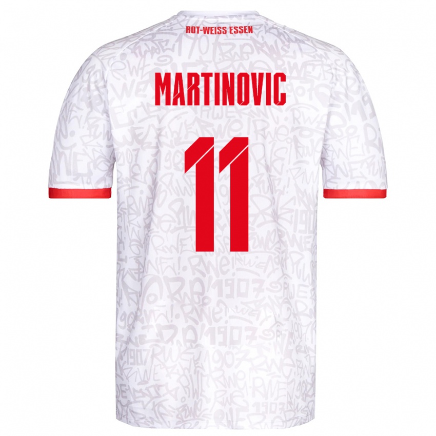 גברים דומיניק מרטינוביץ׳ #11 לבן אדום ג'רזי ביתית 2025/26 חולצה קצרה