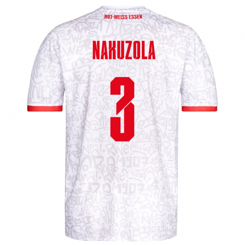 גברים Rael Nakuzola #3 לבן אדום ג'רזי ביתית 2025/26 חולצה קצרה
