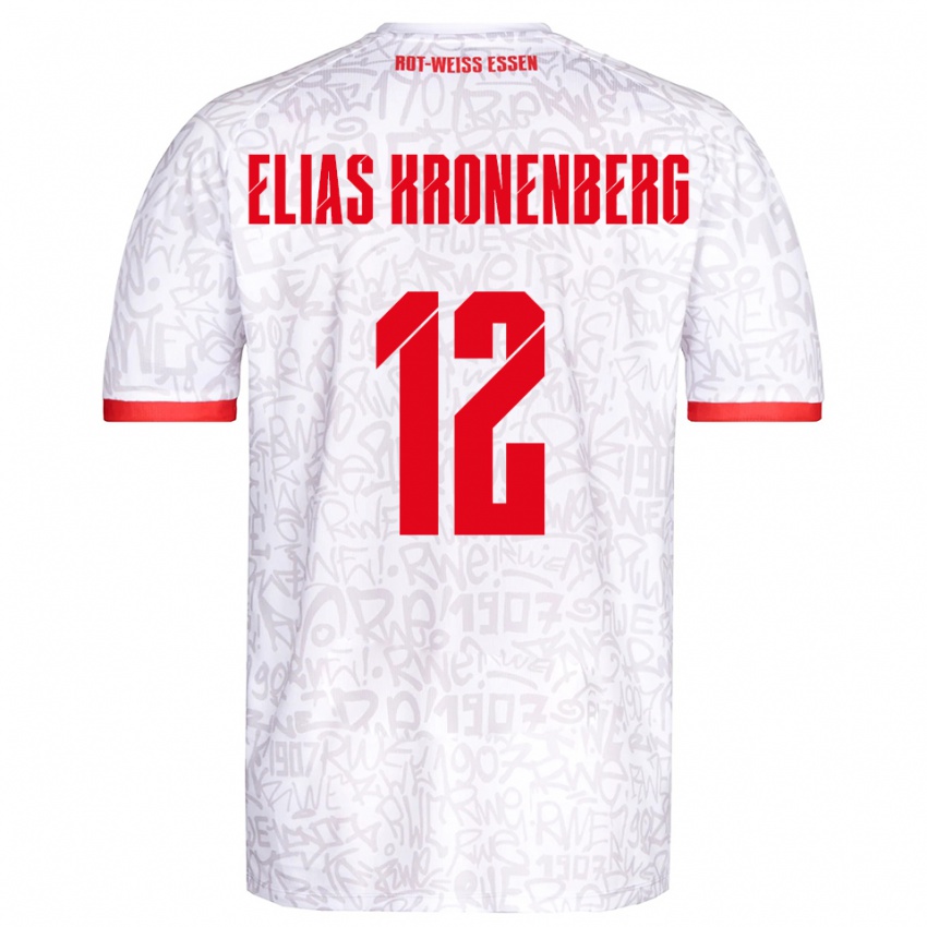 גברים Sebastian Elias Kronenberg #12 לבן אדום ג'רזי ביתית 2025/26 חולצה קצרה