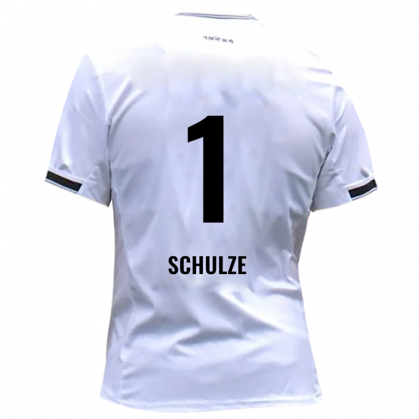 גברים Philipp Schulze #1 לבן אדום ג'רזי ביתית 2025/26 חולצה קצרה