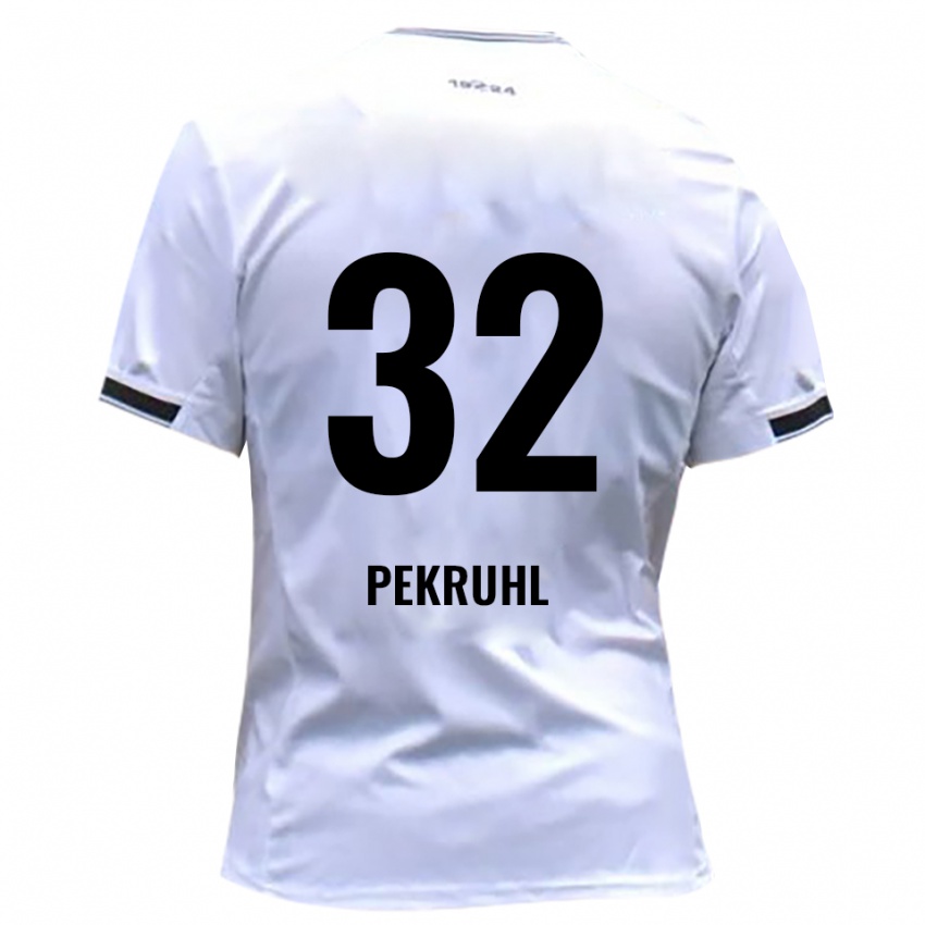 גברים Fabian Pekruhl #32 לבן אדום ג'רזי ביתית 2025/26 חולצה קצרה