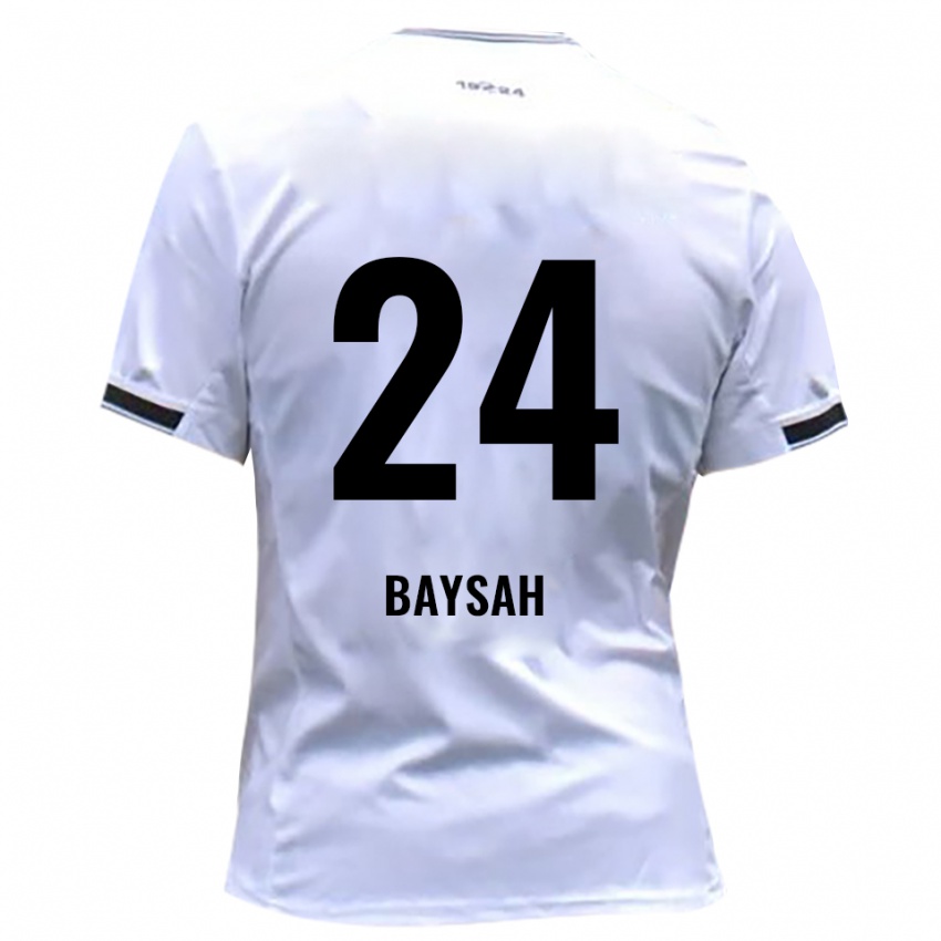 גברים Mayango Baysah #24 לבן אדום ג'רזי ביתית 2025/26 חולצה קצרה