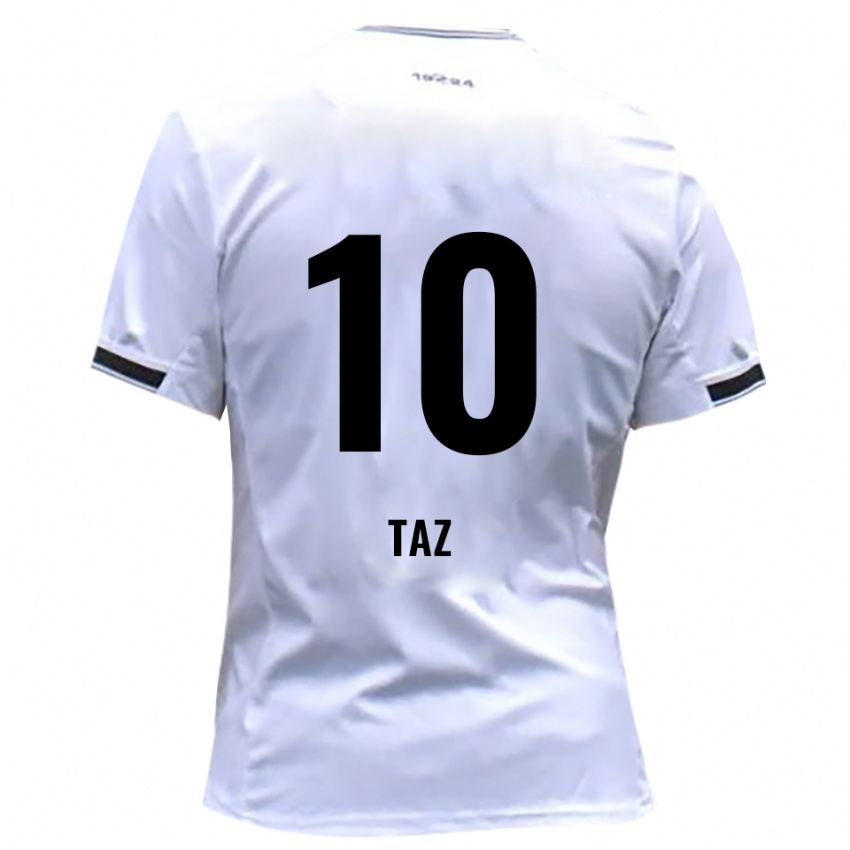 גברים Berkan Taz #10 לבן אדום ג'רזי ביתית 2025/26 חולצה קצרה
