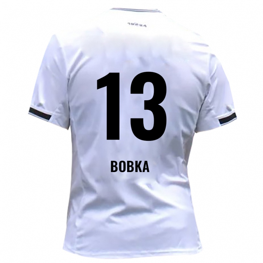 גברים מאטי בובקה #13 לבן אדום ג'רזי ביתית 2025/26 חולצה קצרה