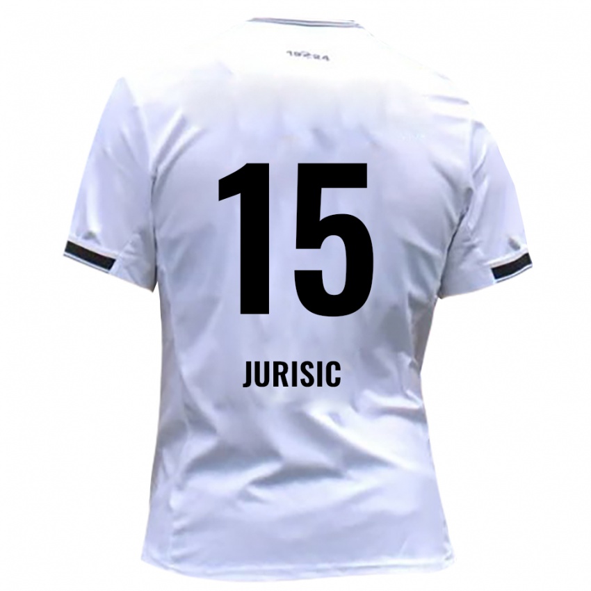 גברים פביאן יוריסיק #15 לבן אדום ג'רזי ביתית 2025/26 חולצה קצרה