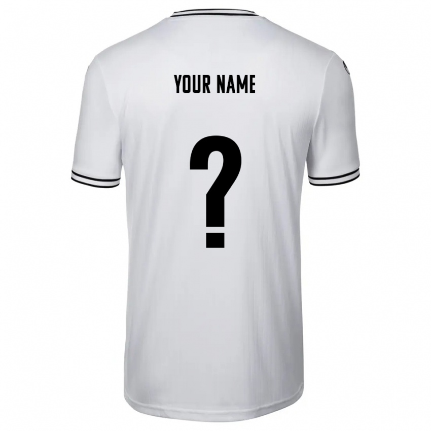גברים השם שלך #0 לבן שחור ג'רזי ביתית 2025/26 חולצה קצרה