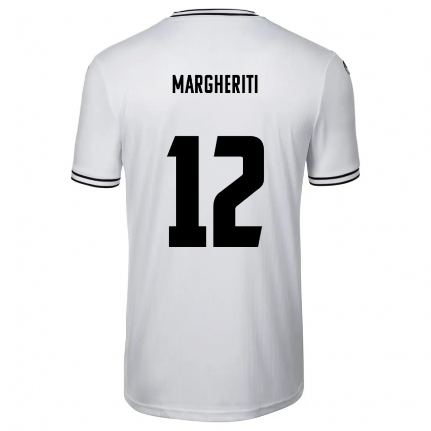 גברים דנילו מרגריטי #12 לבן שחור ג'רזי ביתית 2025/26 חולצה קצרה