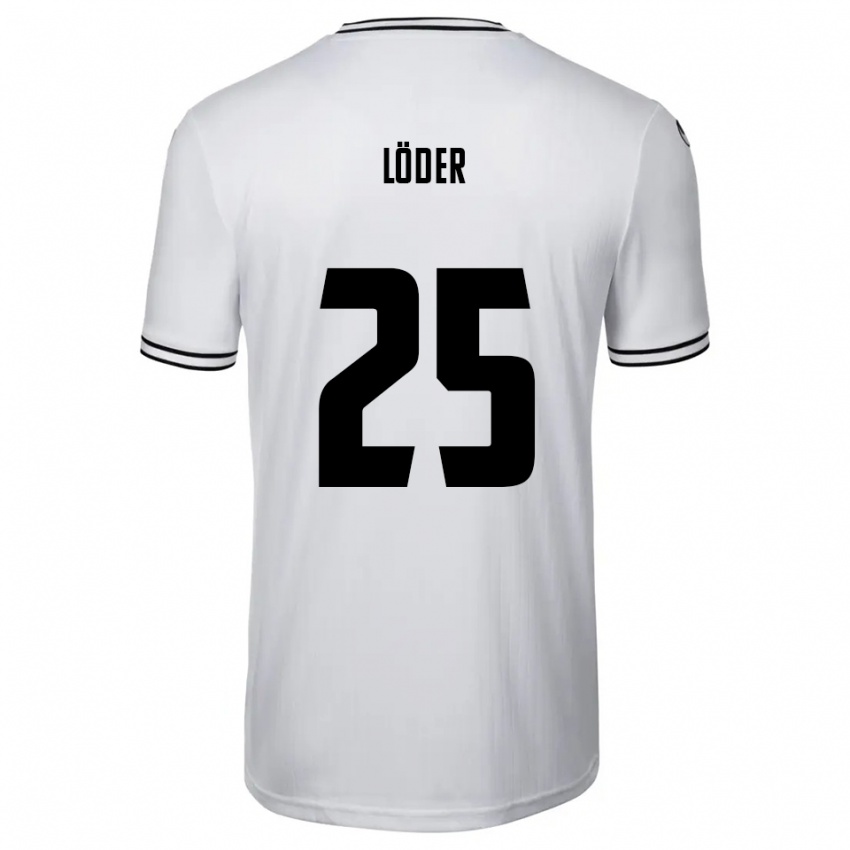 גברים אליאס לודר #25 לבן שחור ג'רזי ביתית 2025/26 חולצה קצרה