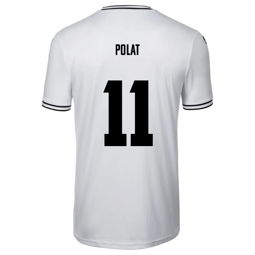 גברים Yalcin Polat #11 לבן שחור ג'רזי ביתית 2025/26 חולצה קצרה