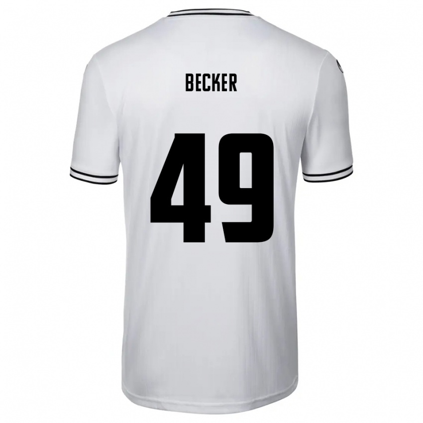 גברים אנדרה בקר #49 לבן שחור ג'רזי ביתית 2025/26 חולצה קצרה