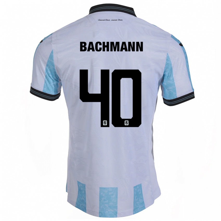 גברים Paul Bachmann #40 לבן תכלת ג'רזי ביתית 2025/26 חולצה קצרה