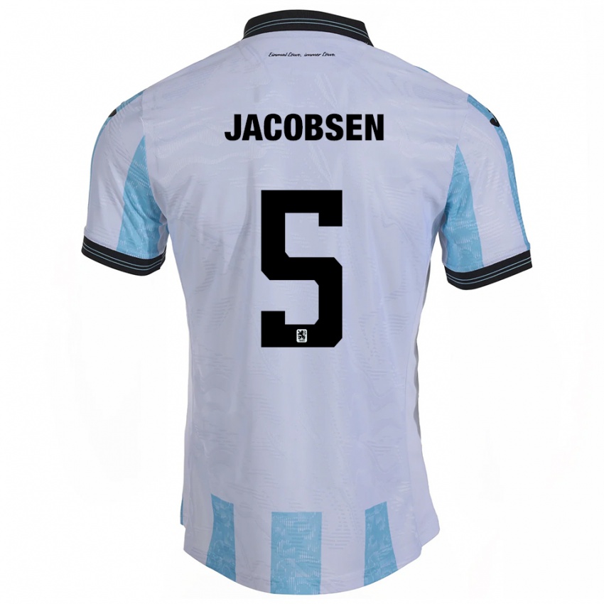 גברים ת׳ורה יאקובסן #5 לבן תכלת ג'רזי ביתית 2025/26 חולצה קצרה
