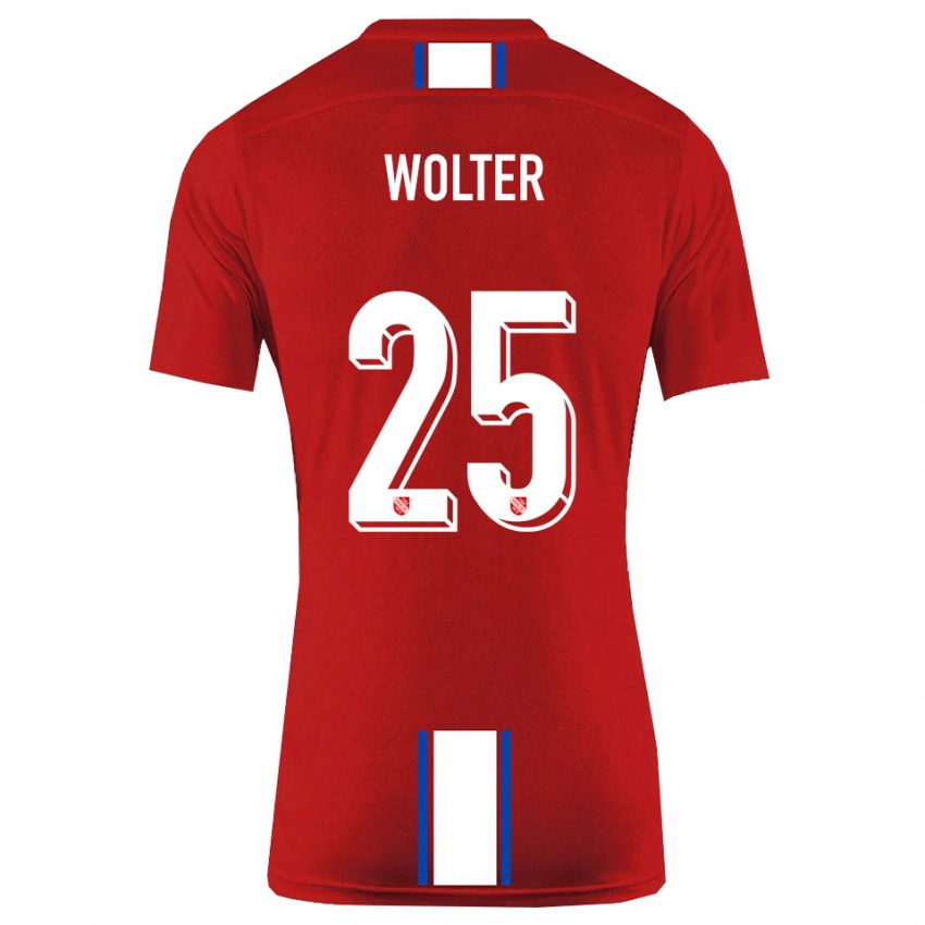 גברים Fynn Wolter #25 אדום לבן ג'רזי ביתית 2025/26 חולצה קצרה