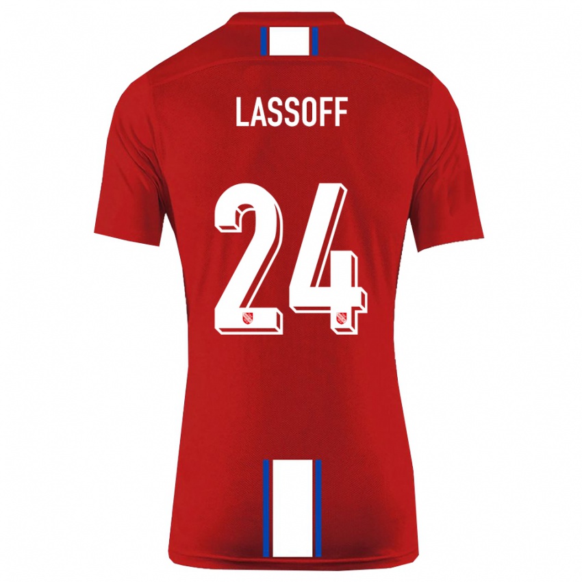 גברים מטאו אוליבר לאסוף #24 אדום לבן ג'רזי ביתית 2025/26 חולצה קצרה