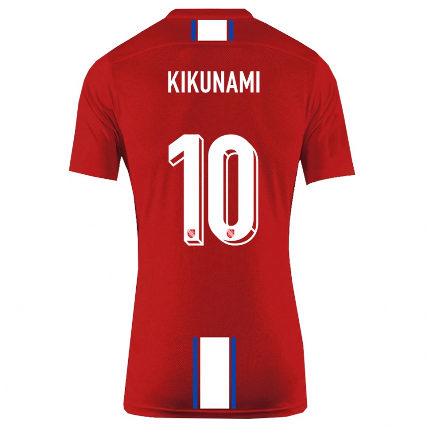 גברים Ryou Kikunami #10 אדום לבן ג'רזי ביתית 2025/26 חולצה קצרה