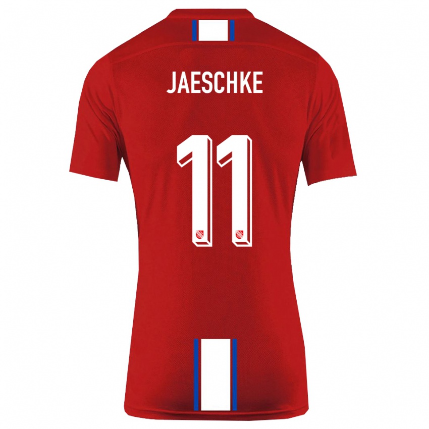 גברים יאניק ג׳סקי #11 אדום לבן ג'רזי ביתית 2025/26 חולצה קצרה