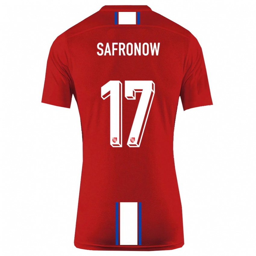 גברים Maxim Safronow #17 אדום לבן ג'רזי ביתית 2025/26 חולצה קצרה