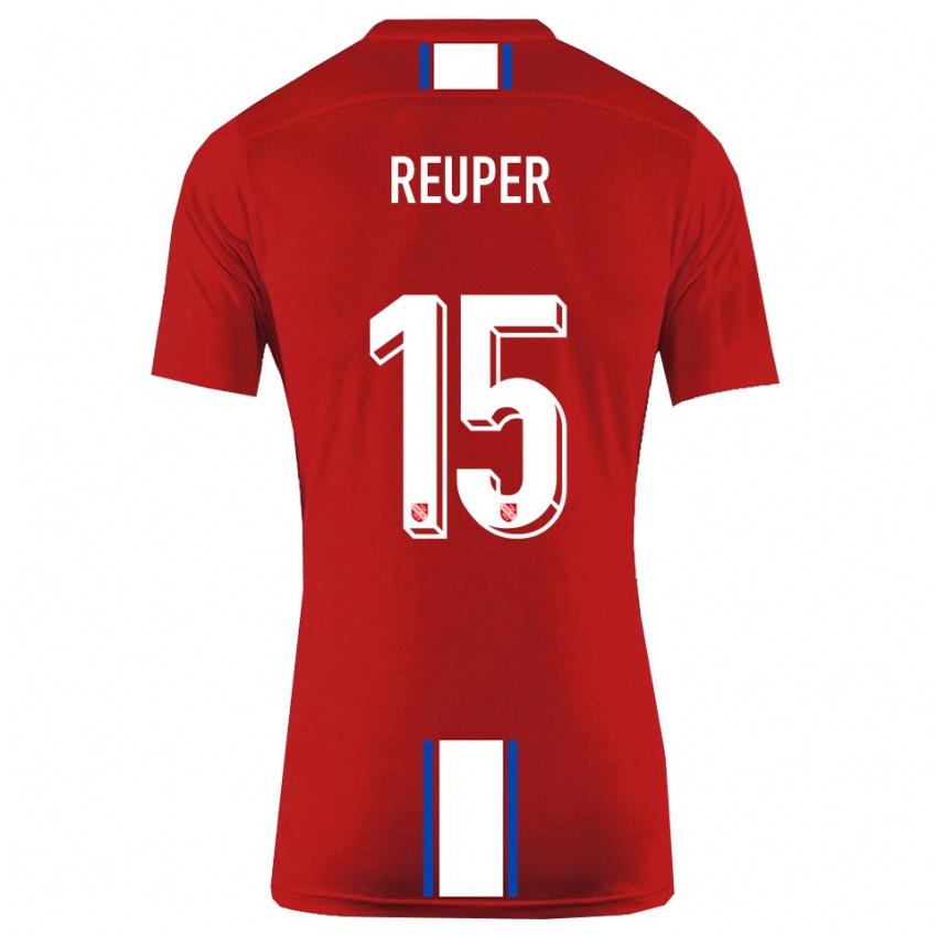 גברים Tim Reuper #15 אדום לבן ג'רזי ביתית 2025/26 חולצה קצרה