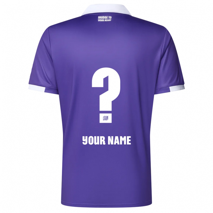 גברים השם שלך #0 סגול לבן ג'רזי ביתית 2025/26 חולצה קצרה