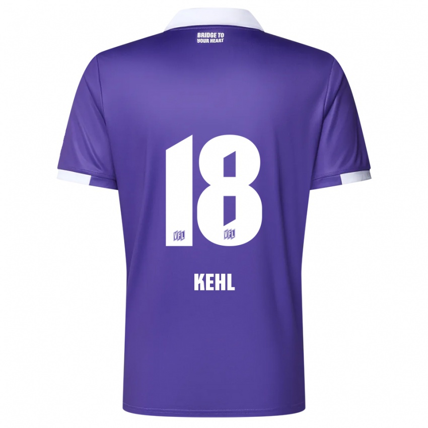 גברים לארס קל #18 סגול לבן ג'רזי ביתית 2025/26 חולצה קצרה