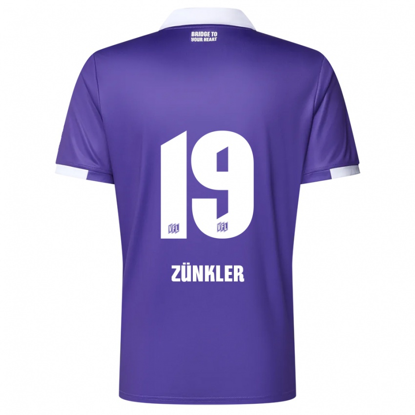 גברים Bernd Zünkler #19 סגול לבן ג'רזי ביתית 2025/26 חולצה קצרה