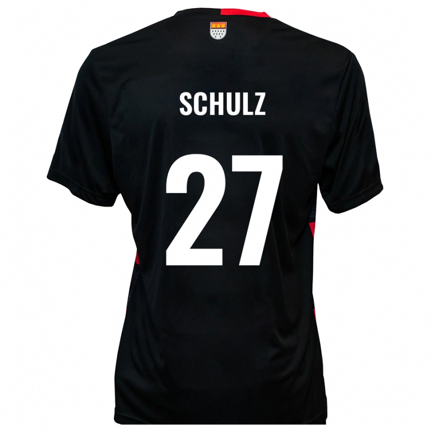 גברים ארנה שולץ #27 שחור אדום ג'רזי ביתית 2025/26 חולצה קצרה