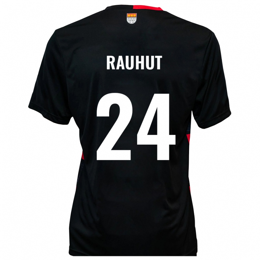 גברים קווין ראוהוט #24 שחור אדום ג'רזי ביתית 2025/26 חולצה קצרה