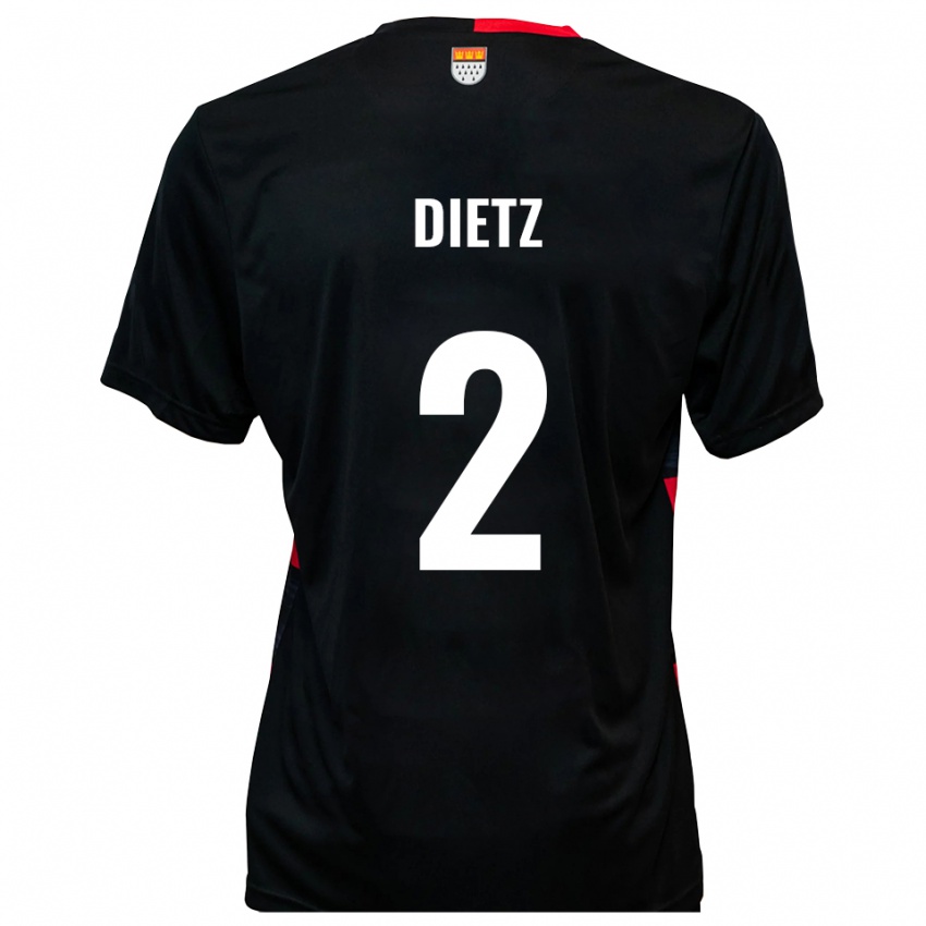 גברים לארס דיץ #2 שחור אדום ג'רזי ביתית 2025/26 חולצה קצרה