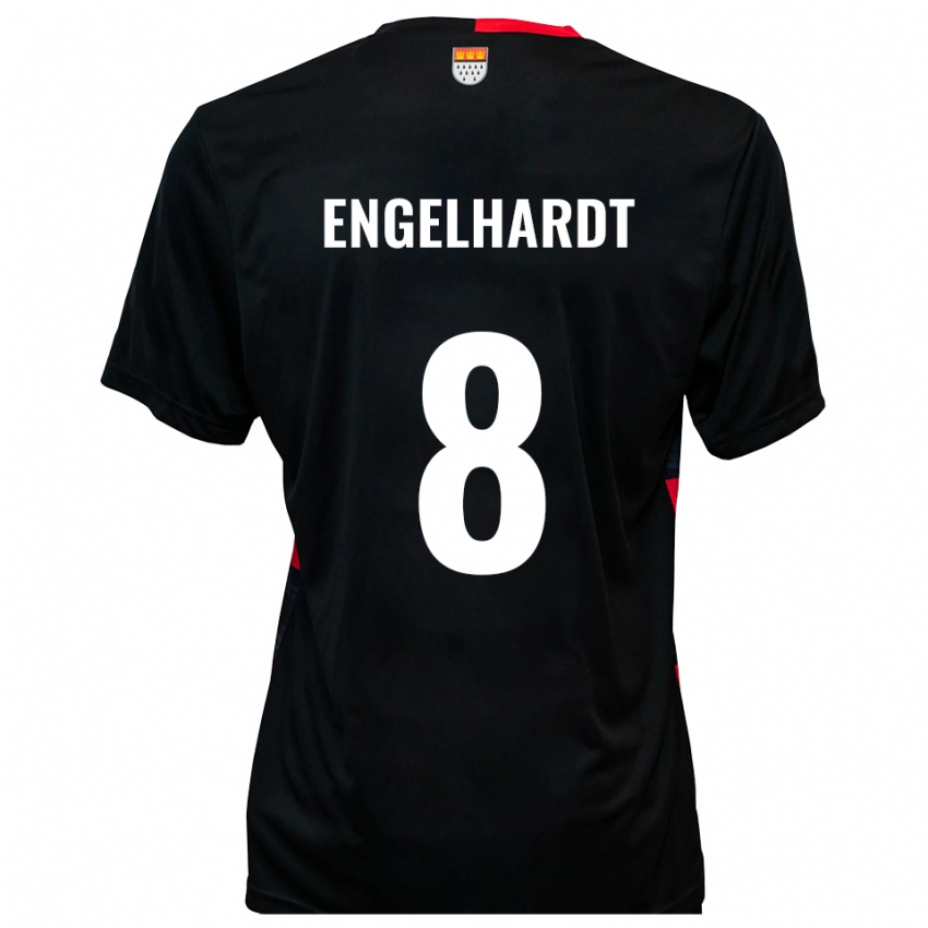 גברים Florian Engelhardt #8 שחור אדום ג'רזי ביתית 2025/26 חולצה קצרה