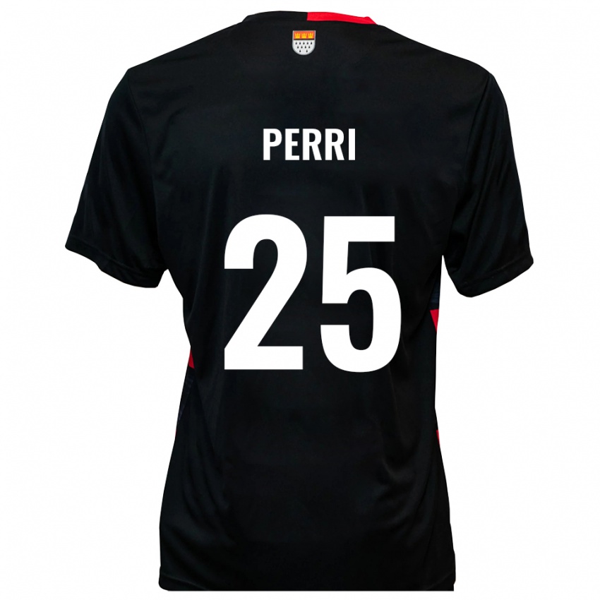 גברים Diego Perri #25 שחור אדום ג'רזי ביתית 2025/26 חולצה קצרה