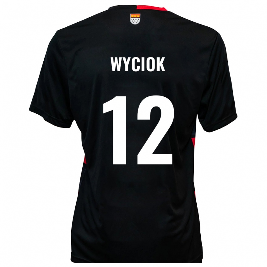 גברים David Wyciok #12 שחור אדום ג'רזי ביתית 2025/26 חולצה קצרה