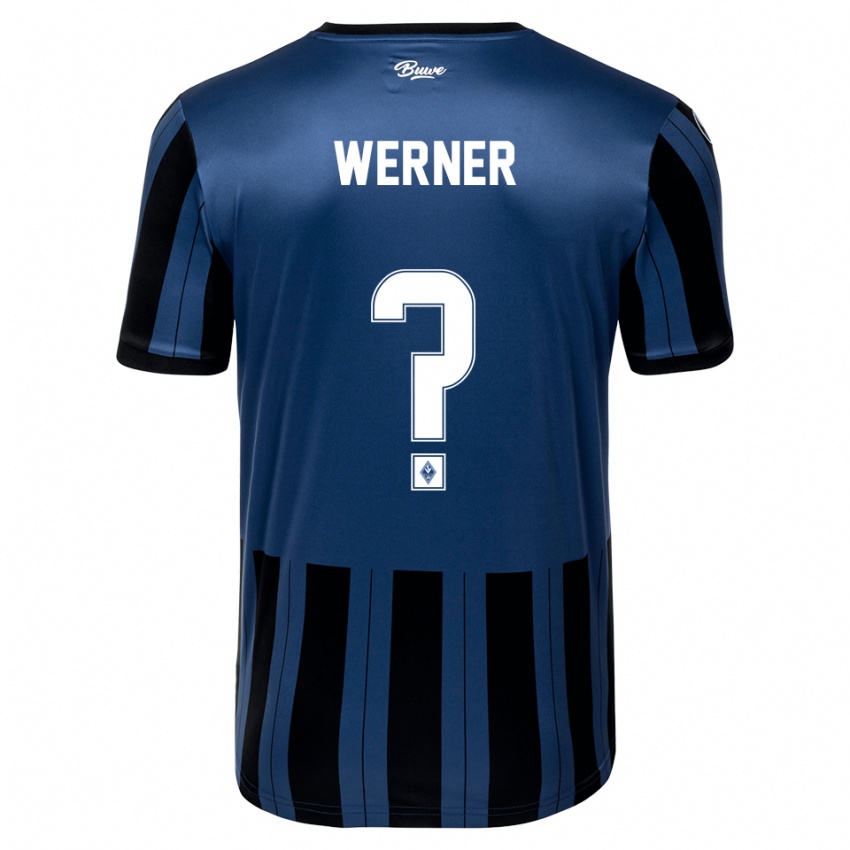 גברים Philipp Werner #0 כחול אפור שחור ג'רזי ביתית 2025/26 חולצה קצרה