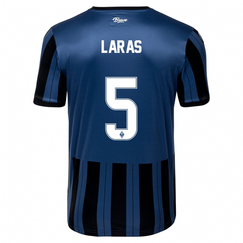 גברים Noah Laras #5 כחול אפור שחור ג'רזי ביתית 2025/26 חולצה קצרה