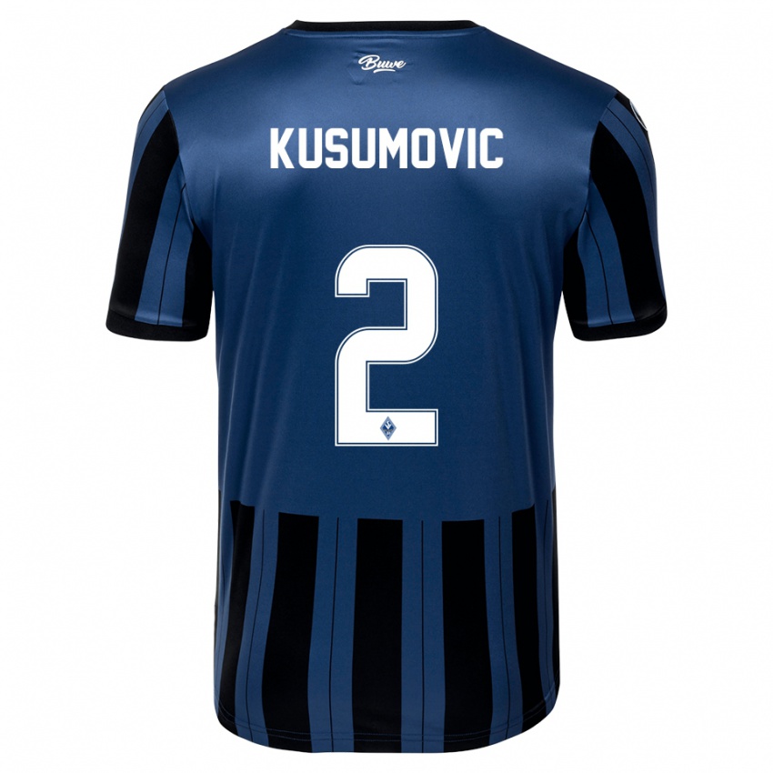 גברים Sami Kusumovic #2 כחול אפור שחור ג'רזי ביתית 2025/26 חולצה קצרה