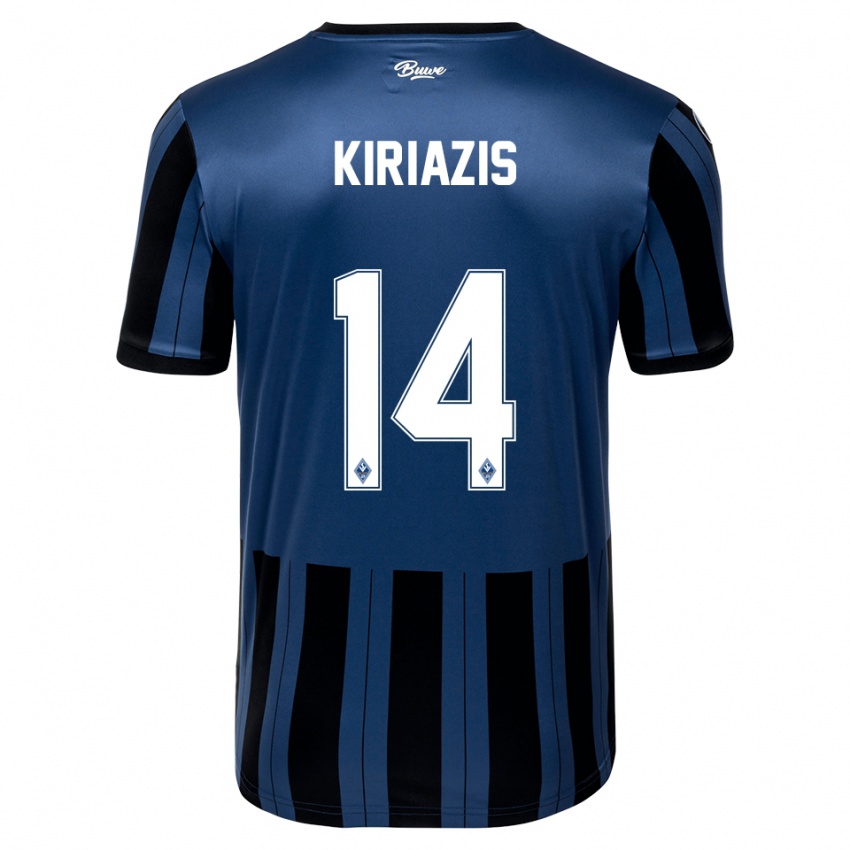 גברים פאבלוס קיריאזיס #14 כחול אפור שחור ג'רזי ביתית 2025/26 חולצה קצרה