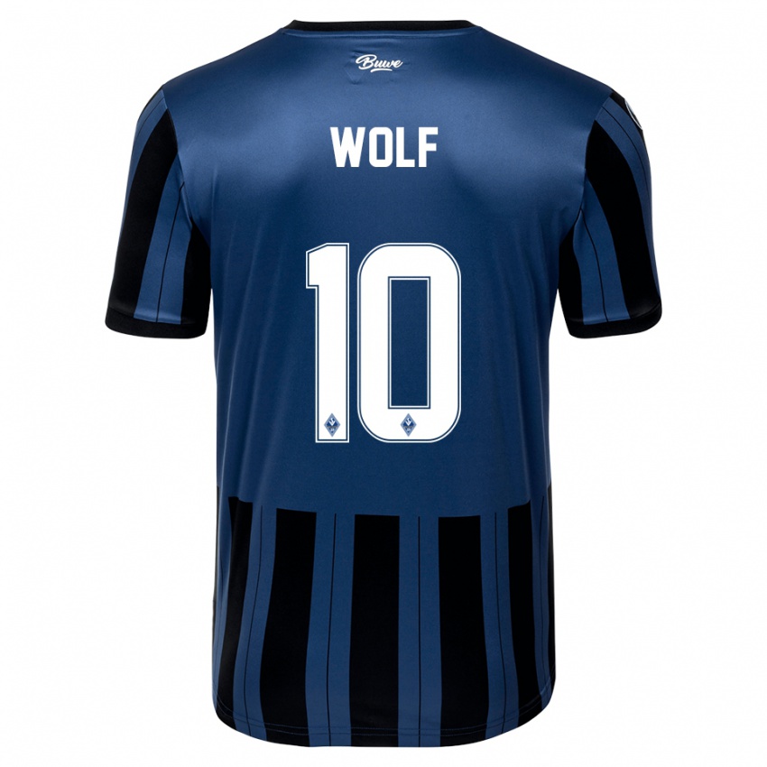 גברים Elias Wolf #10 כחול אפור שחור ג'רזי ביתית 2025/26 חולצה קצרה