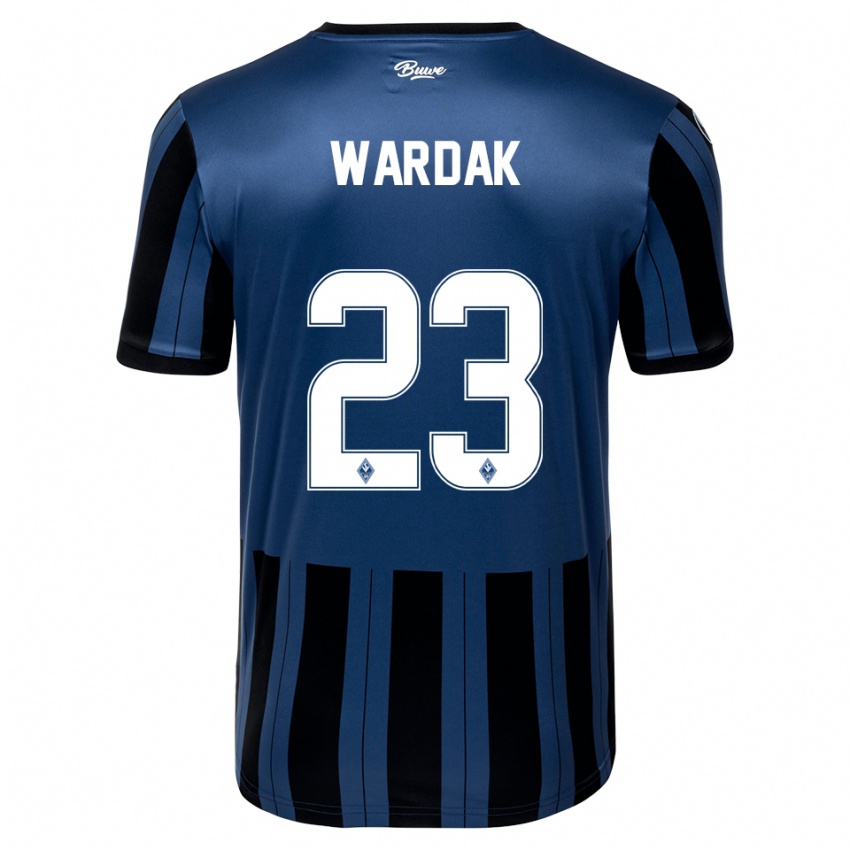 גברים יוסוף ורדאק #23 כחול אפור שחור ג'רזי ביתית 2025/26 חולצה קצרה