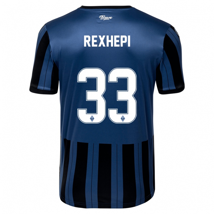 גברים ארלינד איברהים רקספי #33 כחול אפור שחור ג'רזי ביתית 2025/26 חולצה קצרה