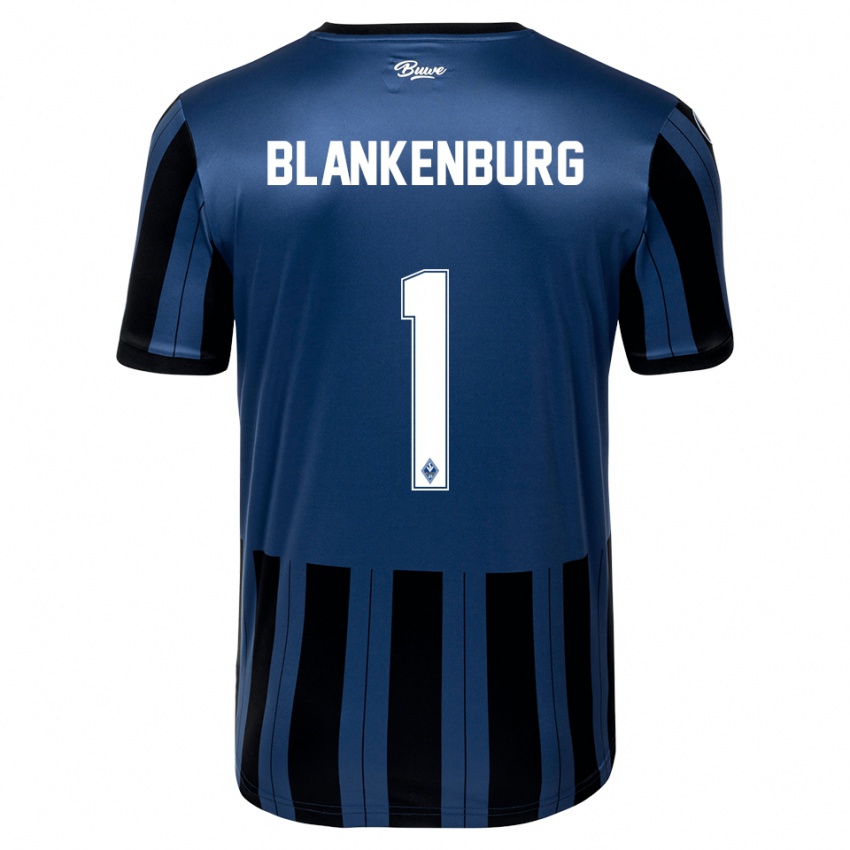 גברים לוקה אליאס בלנקנבורג #1 כחול אפור שחור ג'רזי ביתית 2025/26 חולצה קצרה