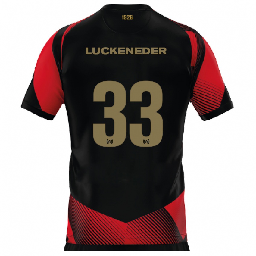 גברים פליקס לוקנדר #33 שחור אדום ג'רזי ביתית 2025/26 חולצה קצרה