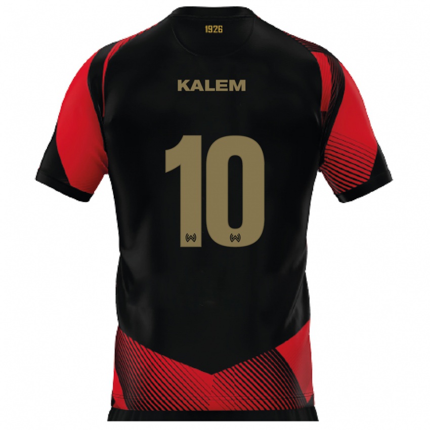 גברים רובין קאלם #10 שחור אדום ג'רזי ביתית 2025/26 חולצה קצרה