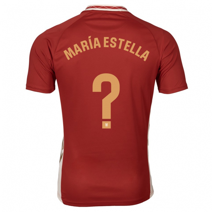 גברים מריה אסטלה #0 בורדו זהב הרחק ג'רזי 2025/26 חולצה קצרה