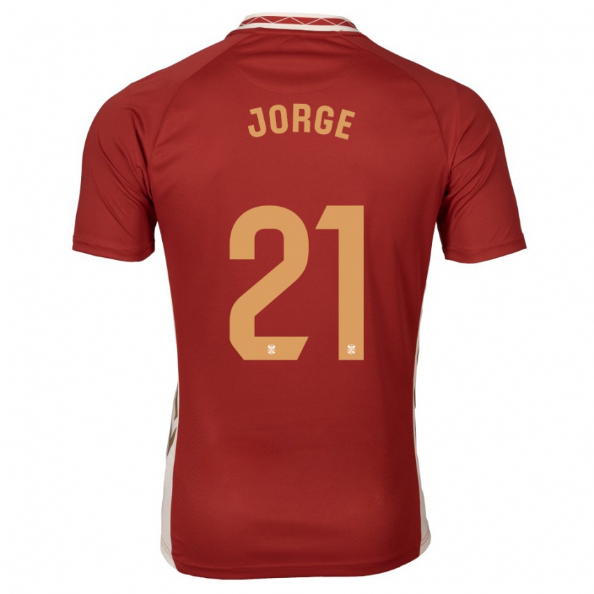 גברים ג׳רמי חורחה #21 בורדו זהב הרחק ג'רזי 2025/26 חולצה קצרה