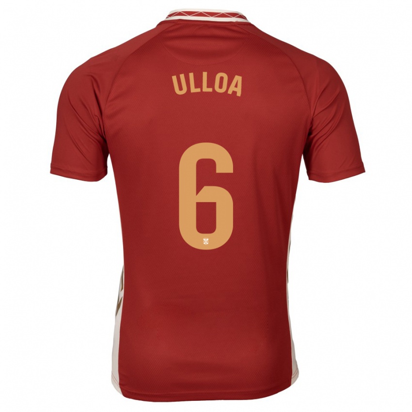 גברים Alberto Ulloa #6 בורדו זהב הרחק ג'רזי 2025/26 חולצה קצרה