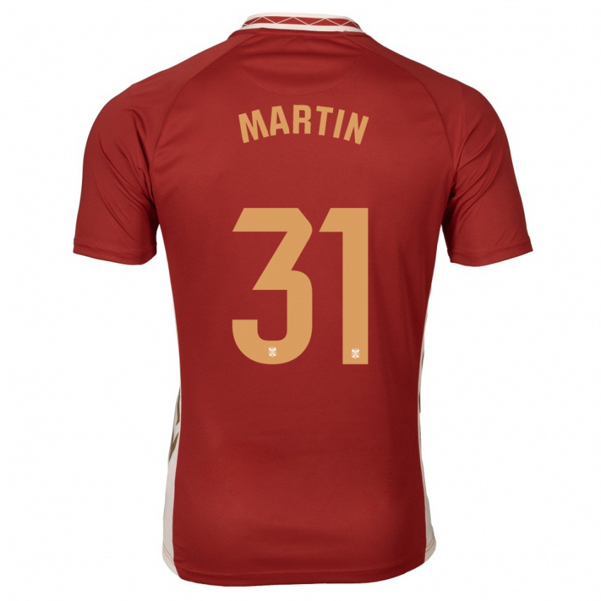 גברים Guille Martin #31 בורדו זהב הרחק ג'רזי 2025/26 חולצה קצרה