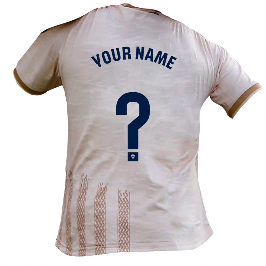 גברים השם שלך #0 לבן מלוכלך חום הרחק ג'רזי 2025/26 חולצה קצרה