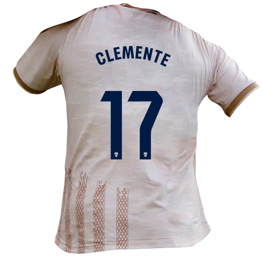 גברים חסוס קלמנטה #17 לבן מלוכלך חום הרחק ג'רזי 2025/26 חולצה קצרה