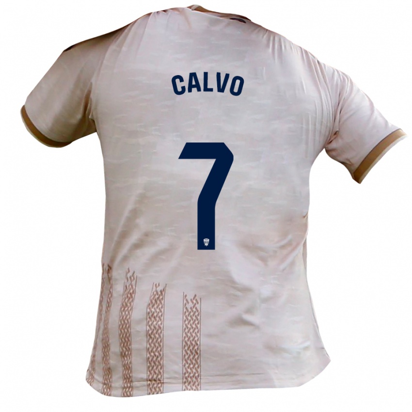 גברים בורגה קלבו #7 לבן מלוכלך חום הרחק ג'רזי 2025/26 חולצה קצרה